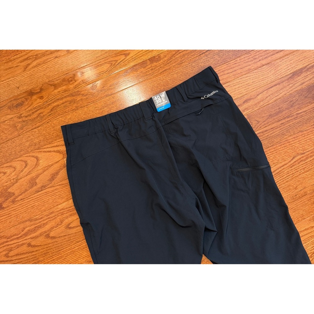 New Columbia Fir Ridge Pants Mens 40x30 Black Hiking Cargo Zip Pockets Gorpcore